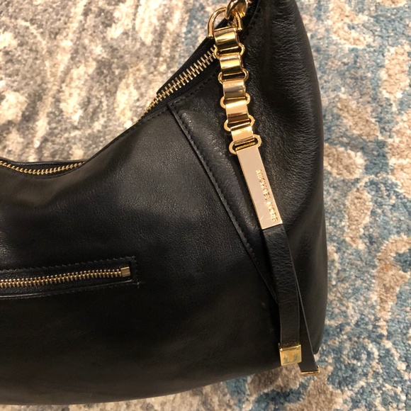 Michael Kors Black Leather Shoulder Bag - MK Purse - Picture 5 of 8